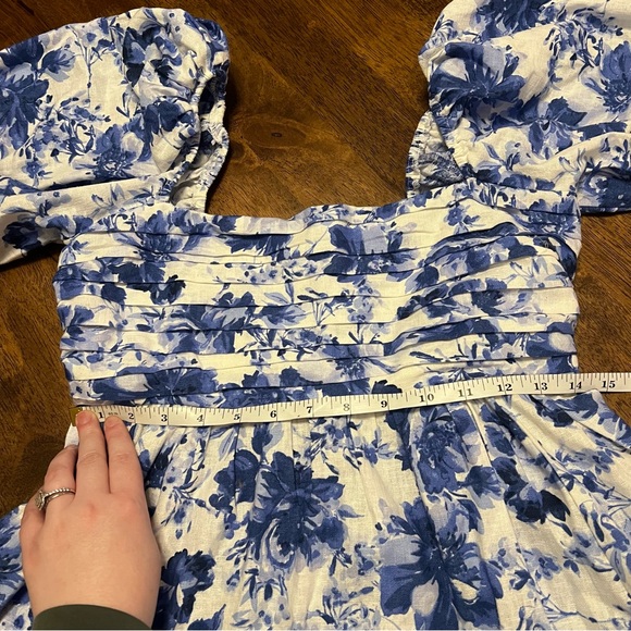 Abercrombie & Fitch The A&F Emerson Poplin Puff Sleeve Mini Dress Small Floral - Picture 9 of 14